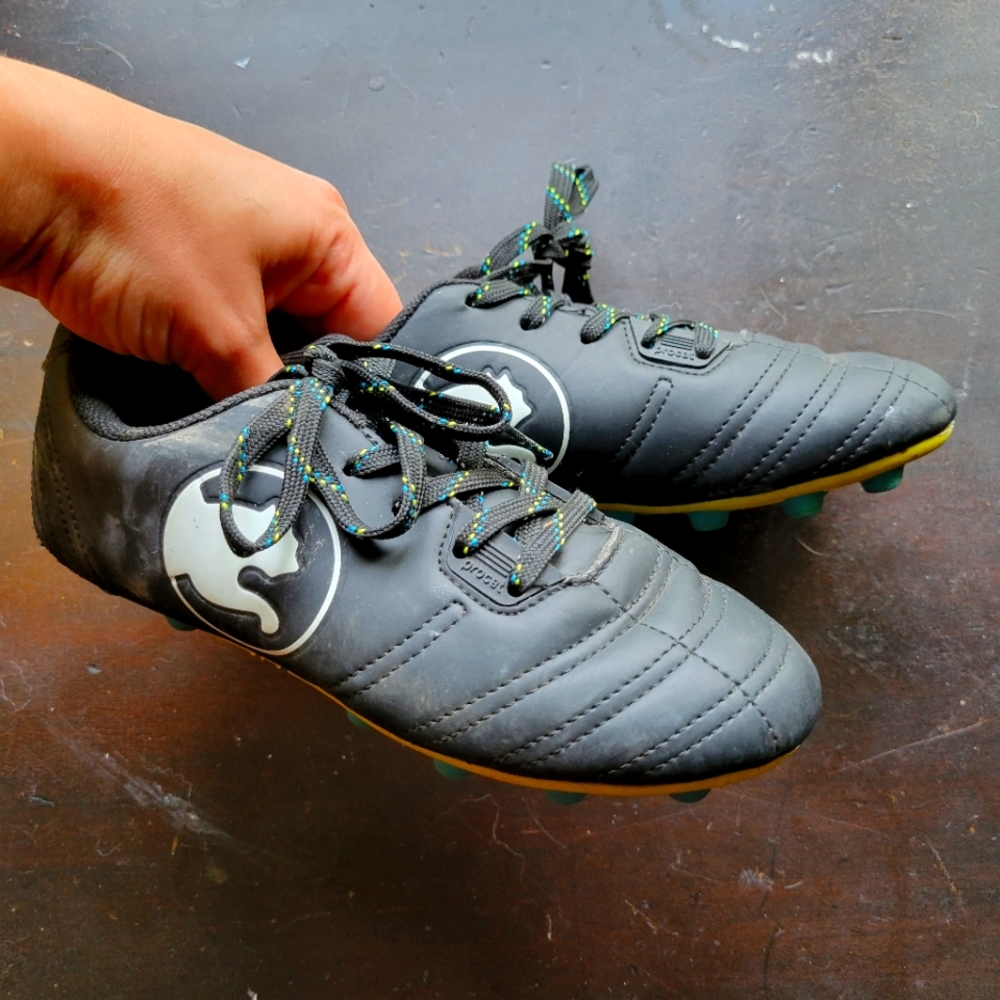 Boys size 1 soccer cleats -hardly worn